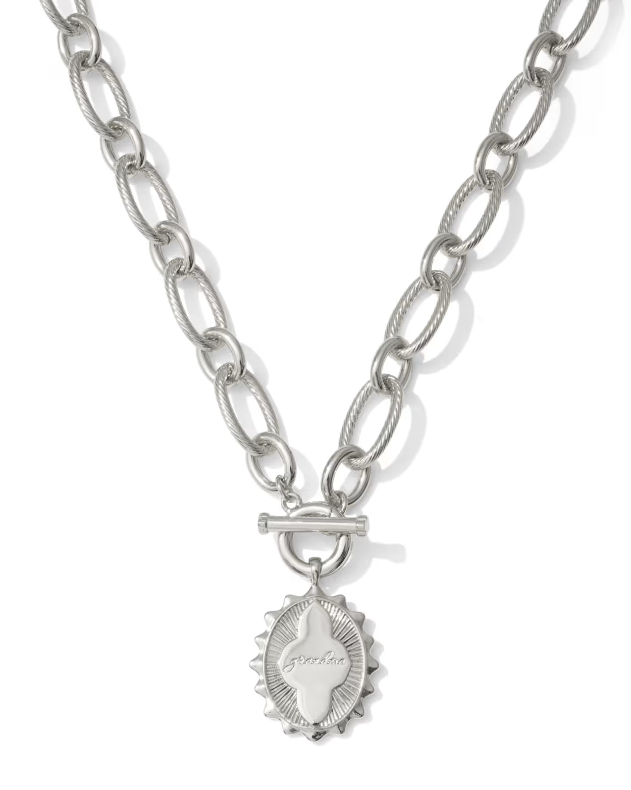 Kendra Scott Grandma Grandma Silver Link and Chain Necklace