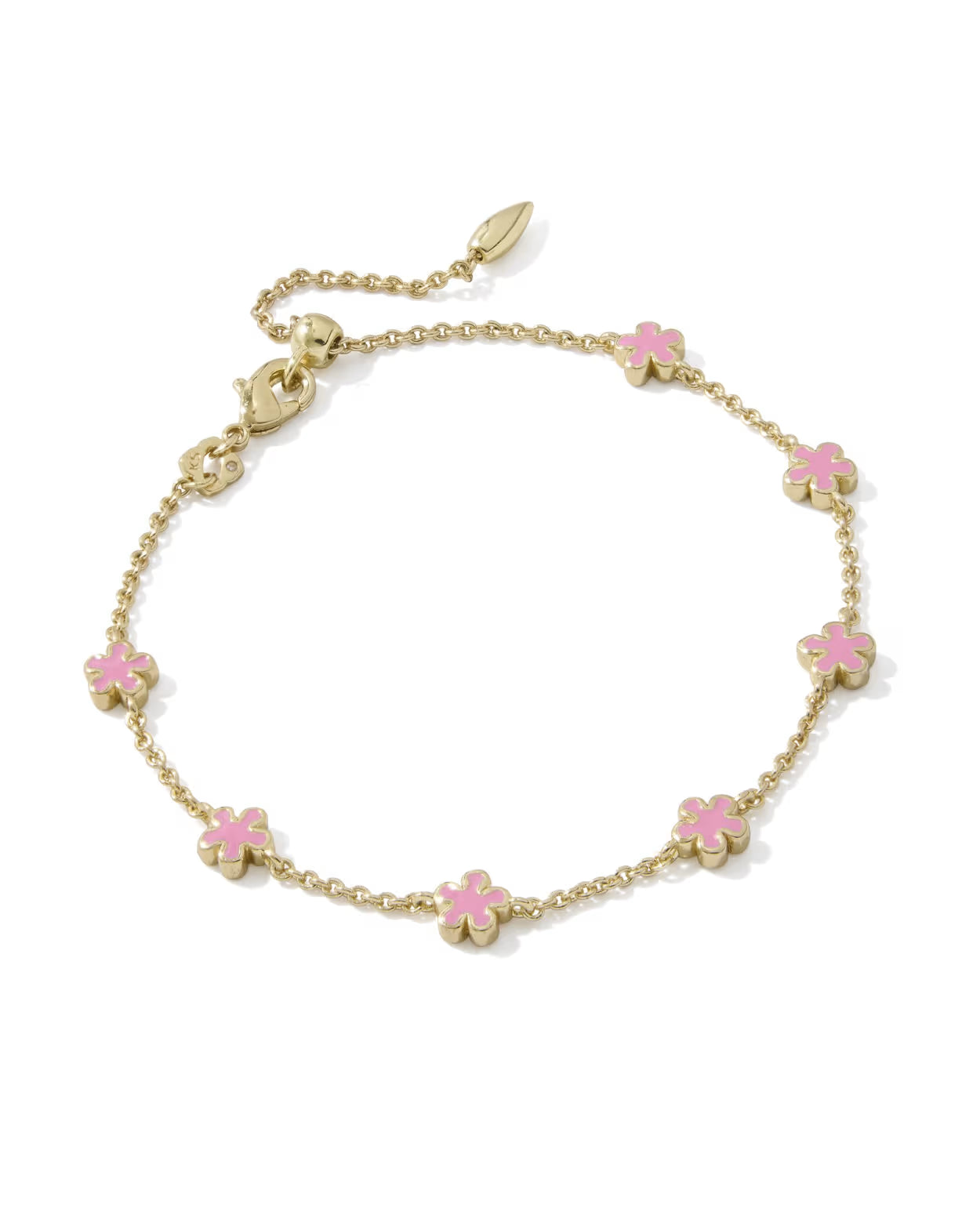 Kendra Scott JANE DELICATE CHAIN BRACELET GOLD DARK PINK ENAMEL