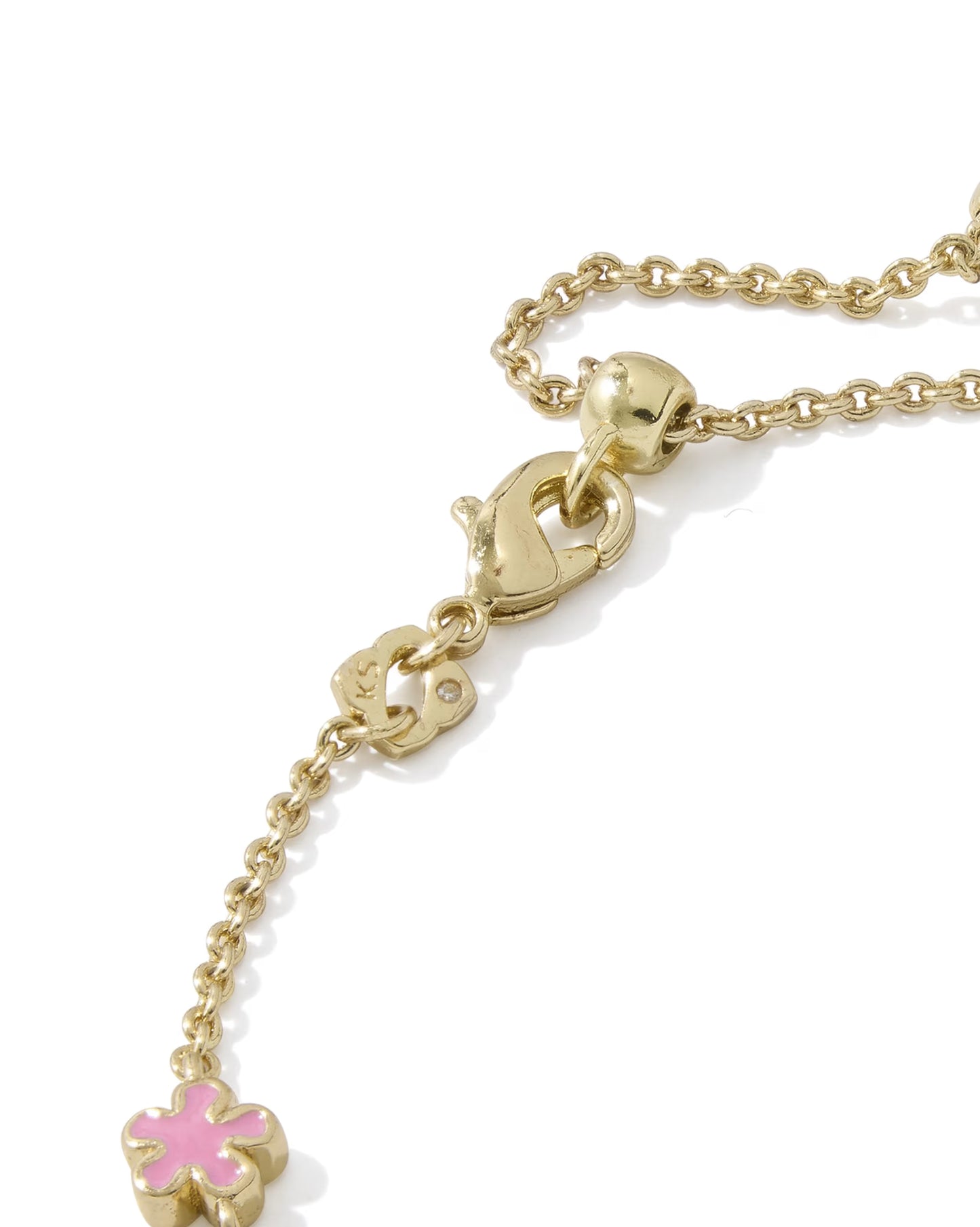 Kendra Scott JANE DELICATE CHAIN BRACELET GOLD DARK PINK ENAMEL