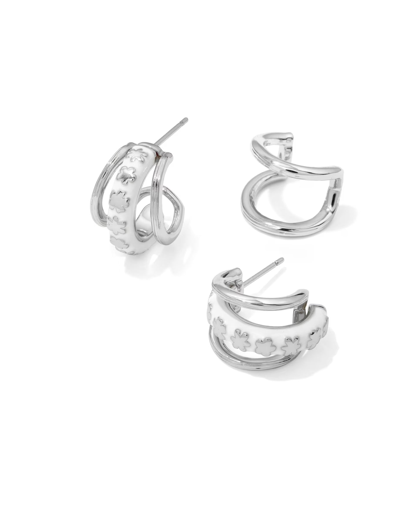 Kendra Scott Jane Silver Huggie Earrings