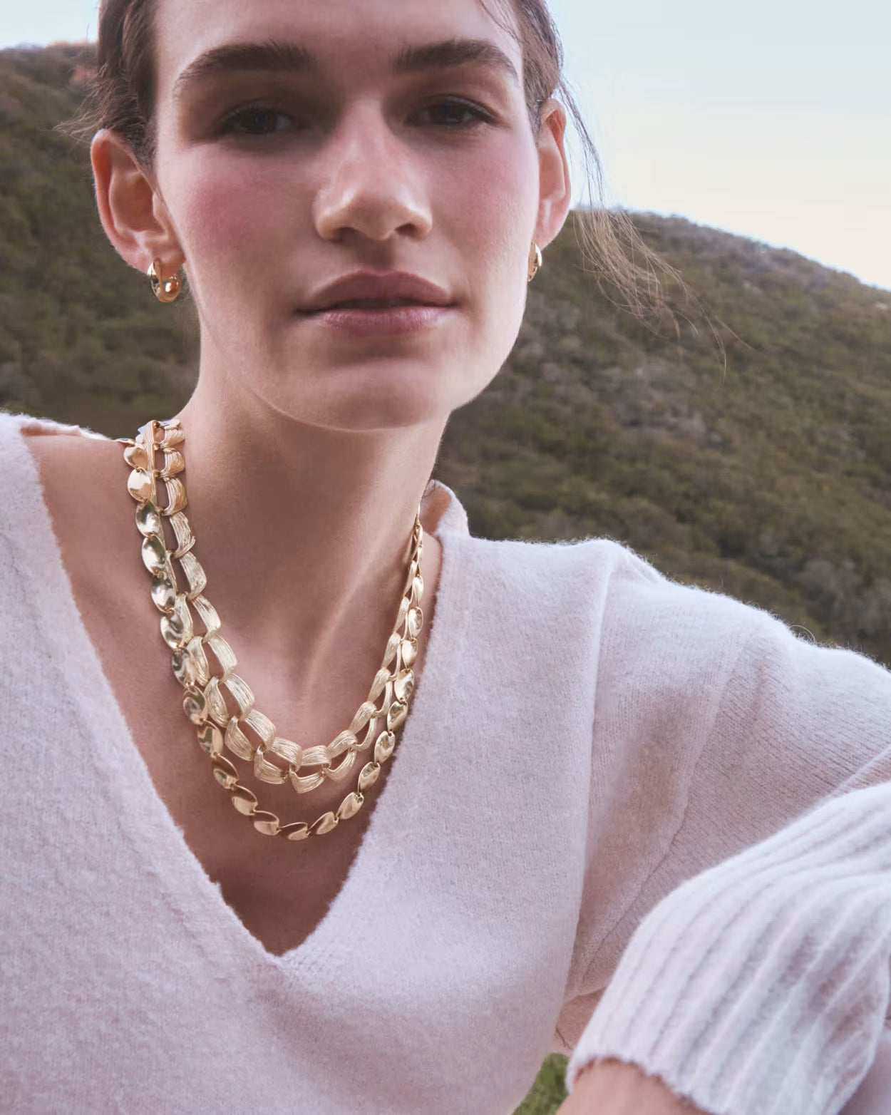Kendra Scott Kira Gold Chain Multi Strand Necklace
