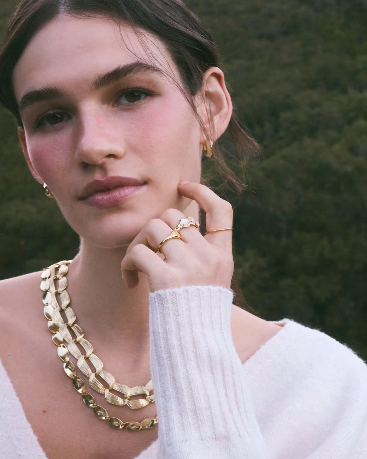 Kendra Scott Kira Gold Chain Multi Strand Necklace