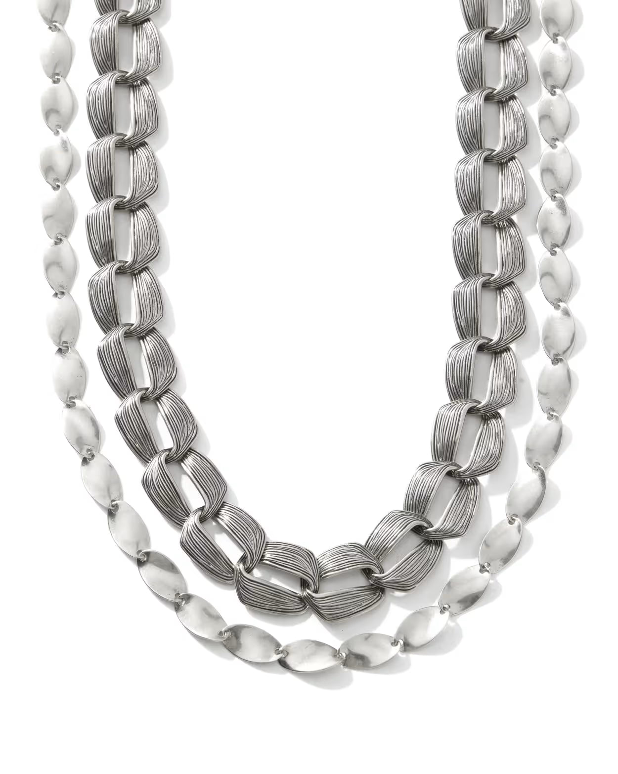 Kendra Scott Kira Vintage Silver Chain Multi Strand Necklace