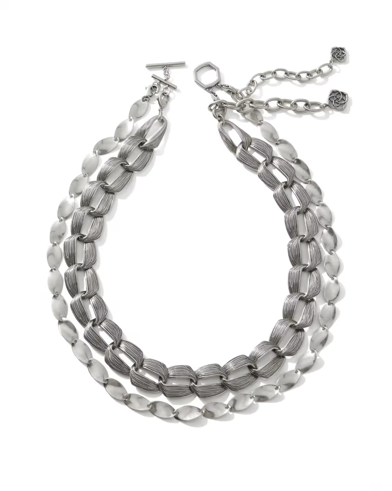Kendra Scott Kira Vintage Silver Chain Multi Strand Necklace