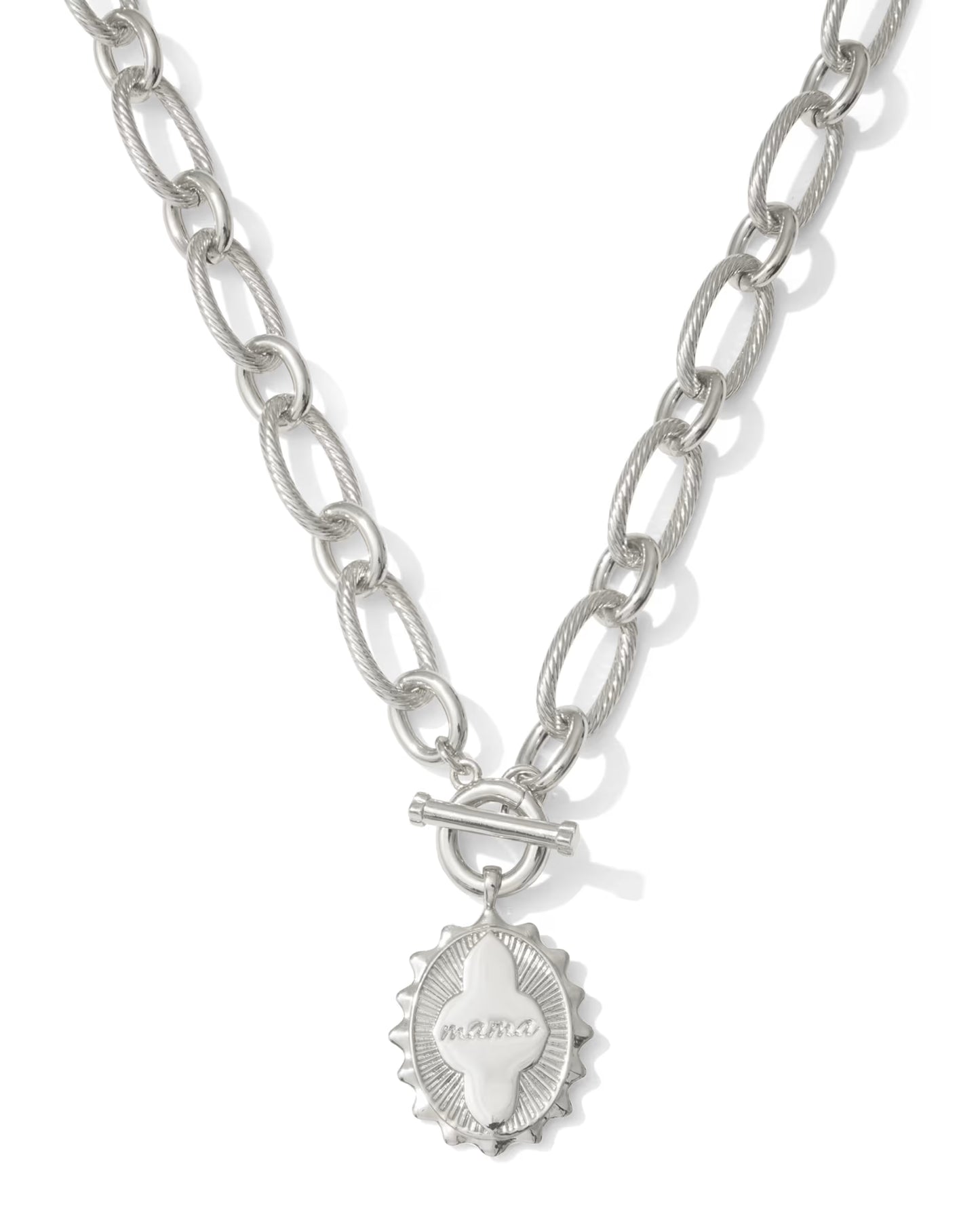 Kendra Scott Mama Silver Link and Chain Necklace