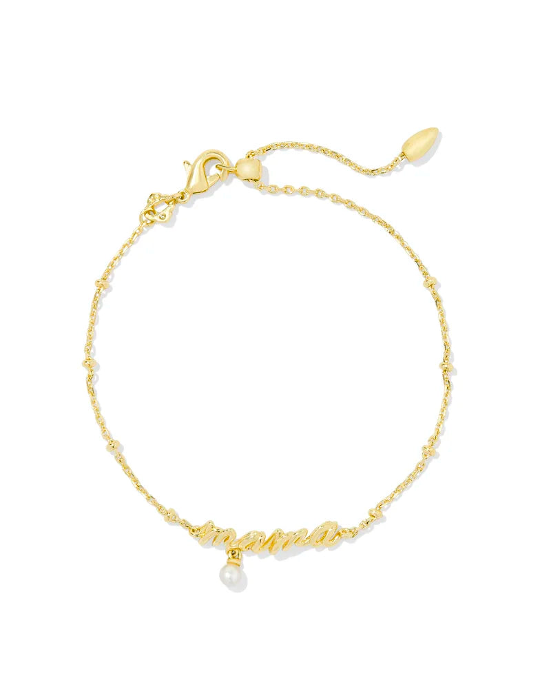 Mama Script Delicate Chain Bracelet ( Silver and Gold)