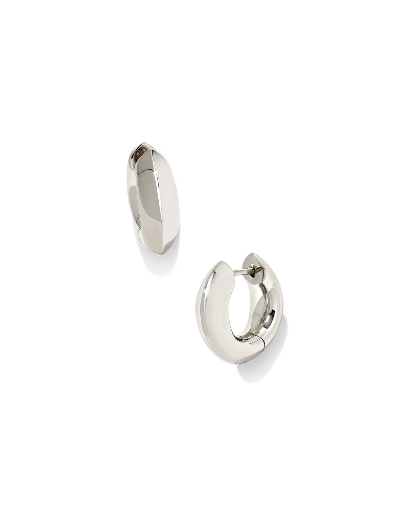 Kendra Scott Mikki Metal Huggie Earrings in Gold or Silver