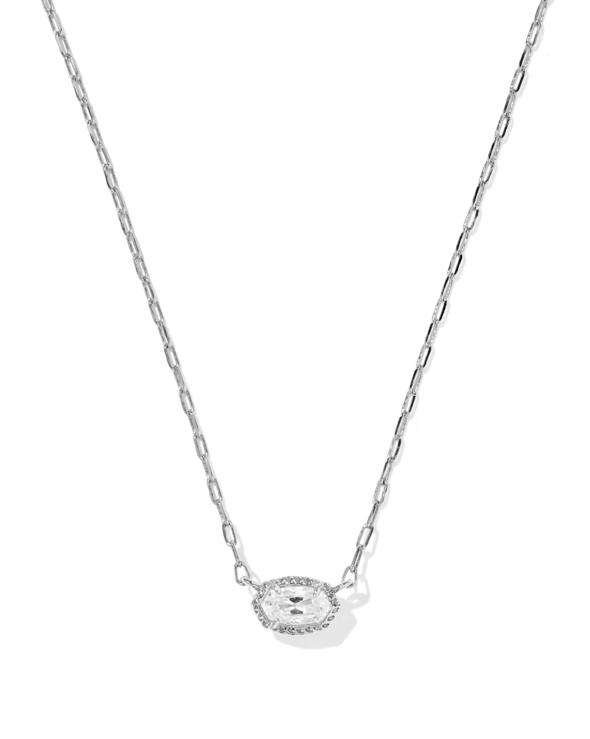 Kendra Scott Mini Elisa Luxe Silver Pendant Necklace