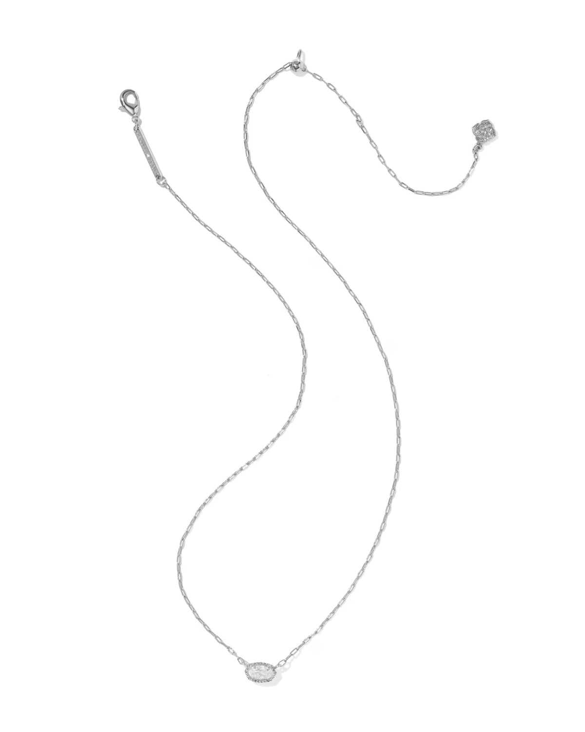 Kendra Scott Mini Elisa Luxe Silver Pendant Necklace