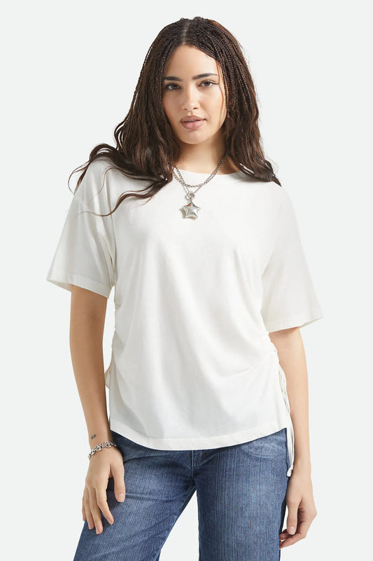 Brixton Off-White CAREFREE ORGANIC GARMENT DYE CINCH T-SHIRT