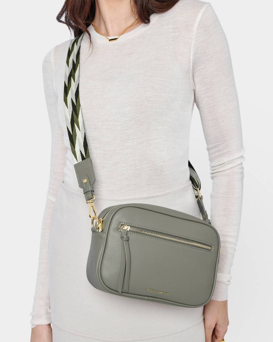 Katie Loxton Hallie Crossbody Bag - Graphite Green