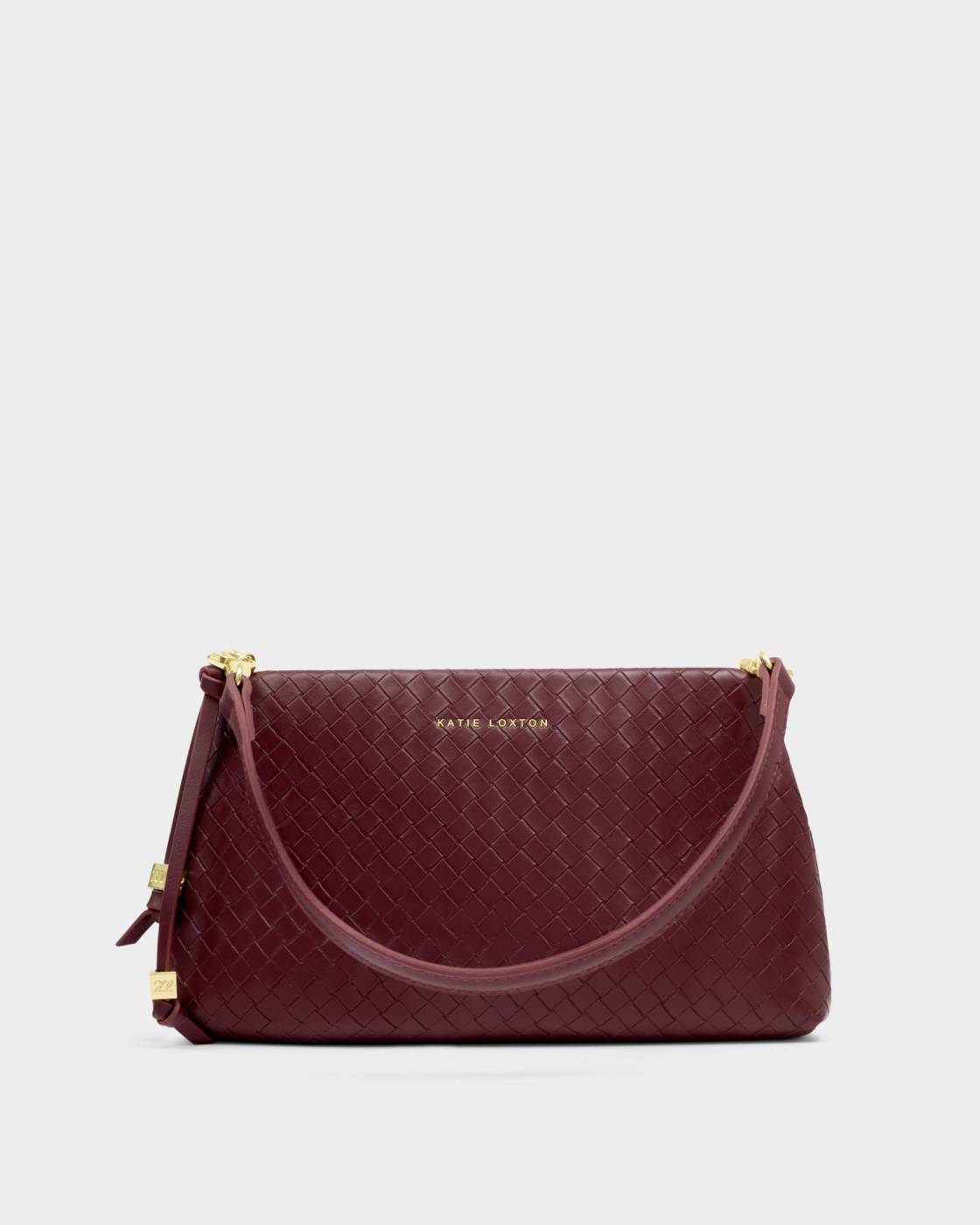 Katie Loxton Nova Small Shoulder Bag Cherry Woven