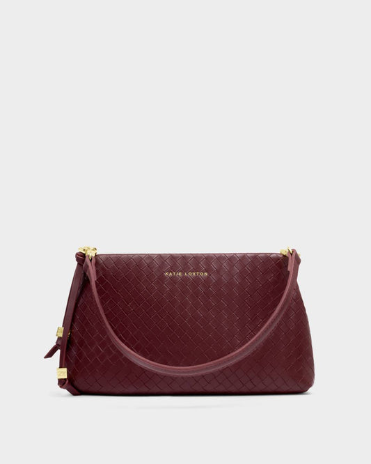 Katie Loxton Nova Small Shoulder Bag Cherry Woven