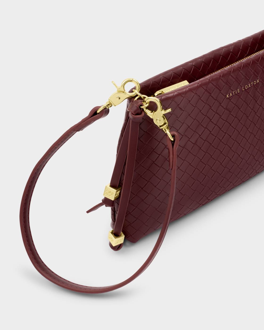 Katie Loxton Nova Small Shoulder Bag Cherry Woven