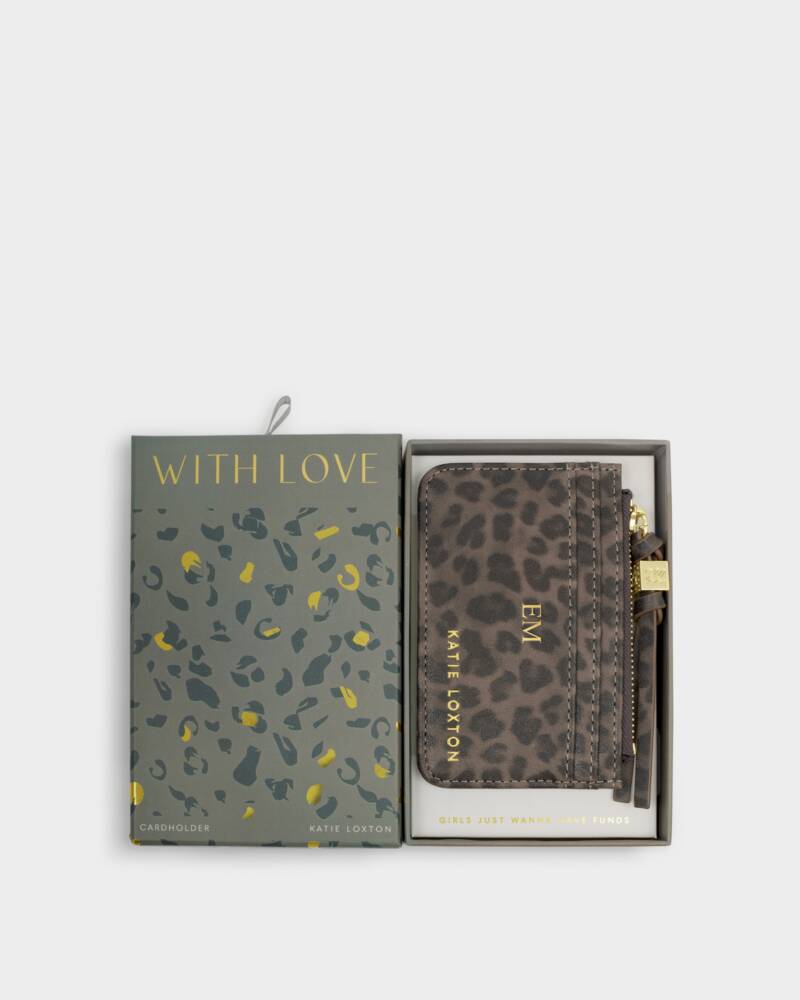 Katie Loxton Gift Boxed Coin & Cardholder (Leopard or Raspberry Pink)