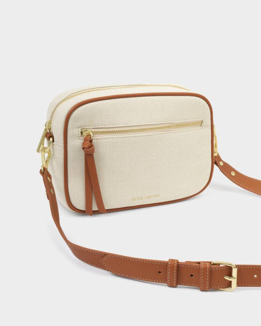 Katie Loxton Hallie Crossbody Bag - Canvas/Cognac