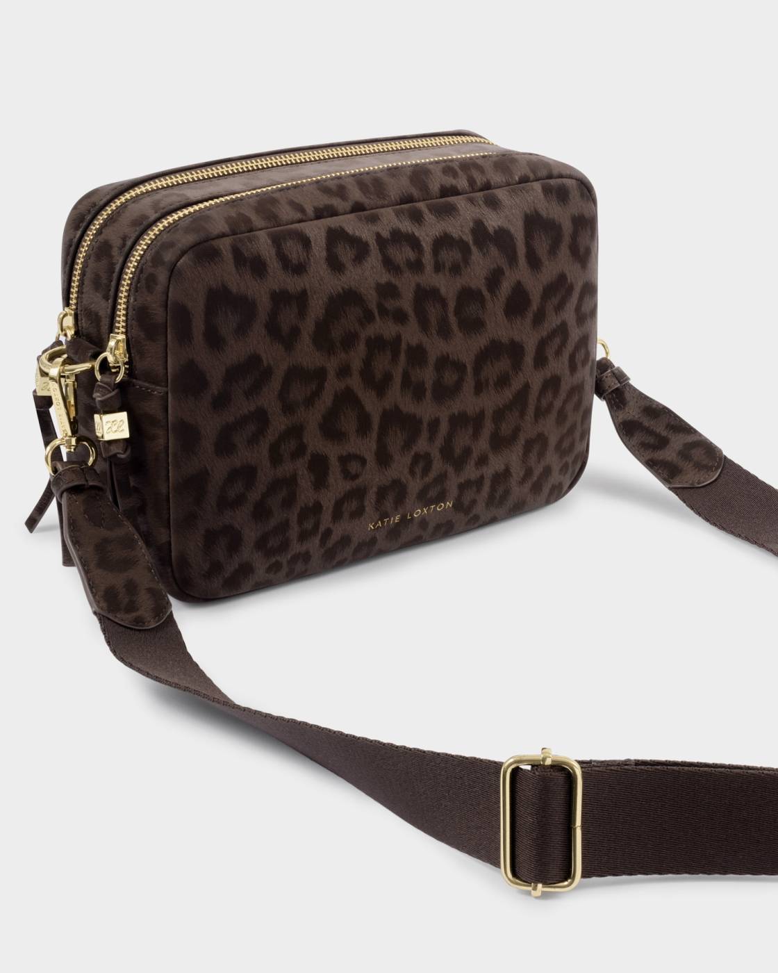 Katie Loxton Lottie Large Crossbody Bag - Chocolate Leopard