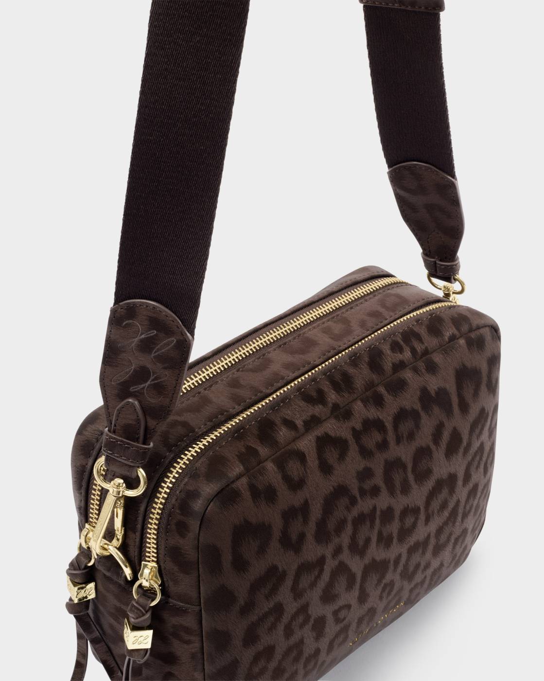 Katie Loxton Lottie Large Crossbody Bag - Chocolate Leopard