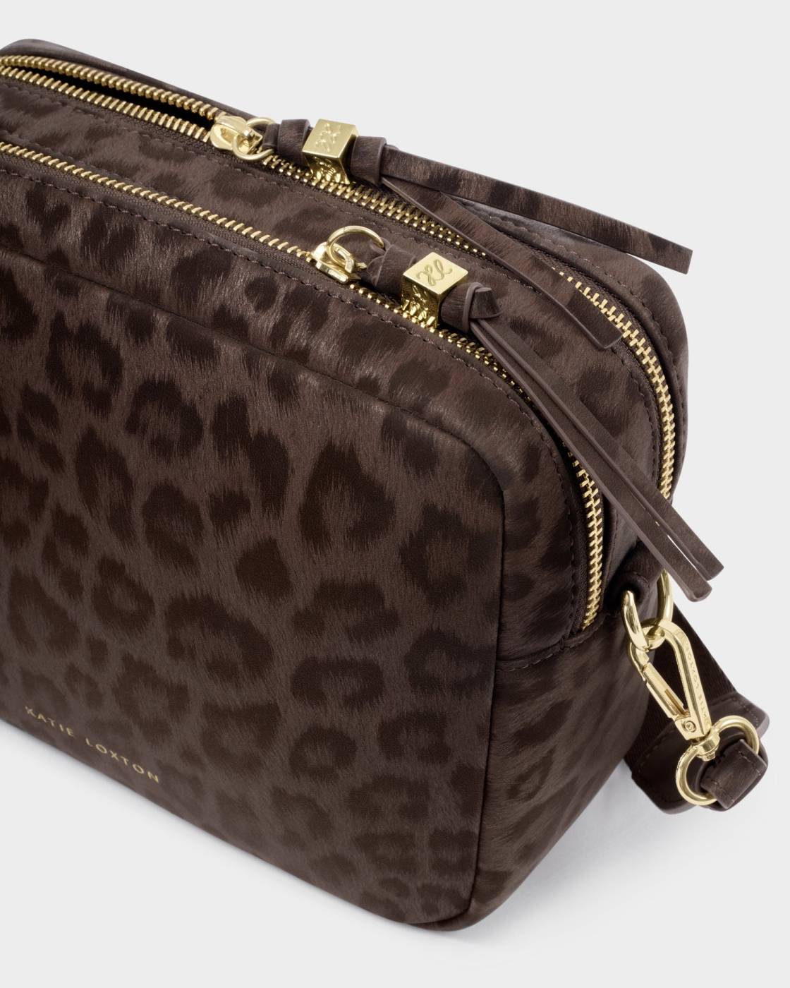 Katie Loxton Lottie Large Crossbody Bag - Chocolate Leopard