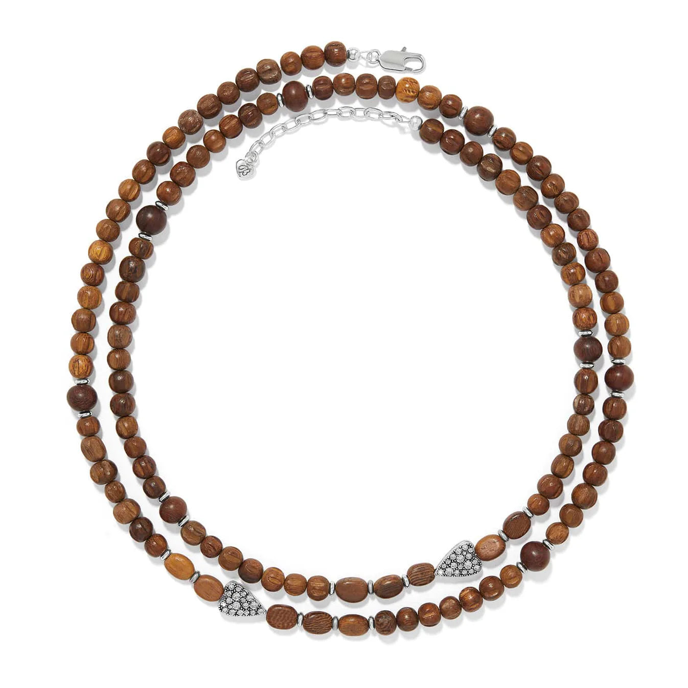 Brighton Love Messages B Love Wood Long Necklace