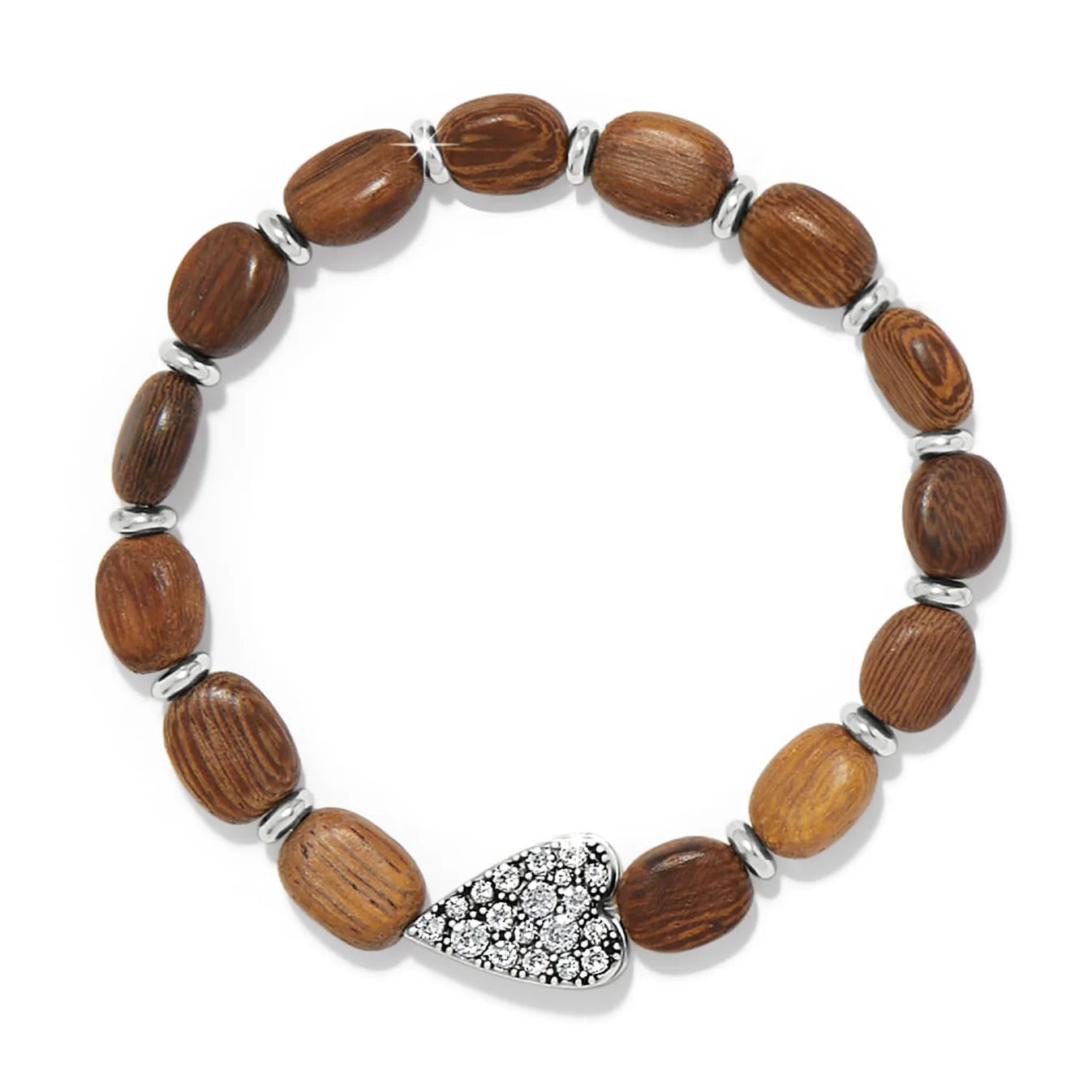 Brighton Love Messages B Love Wood Stretch Bracelet