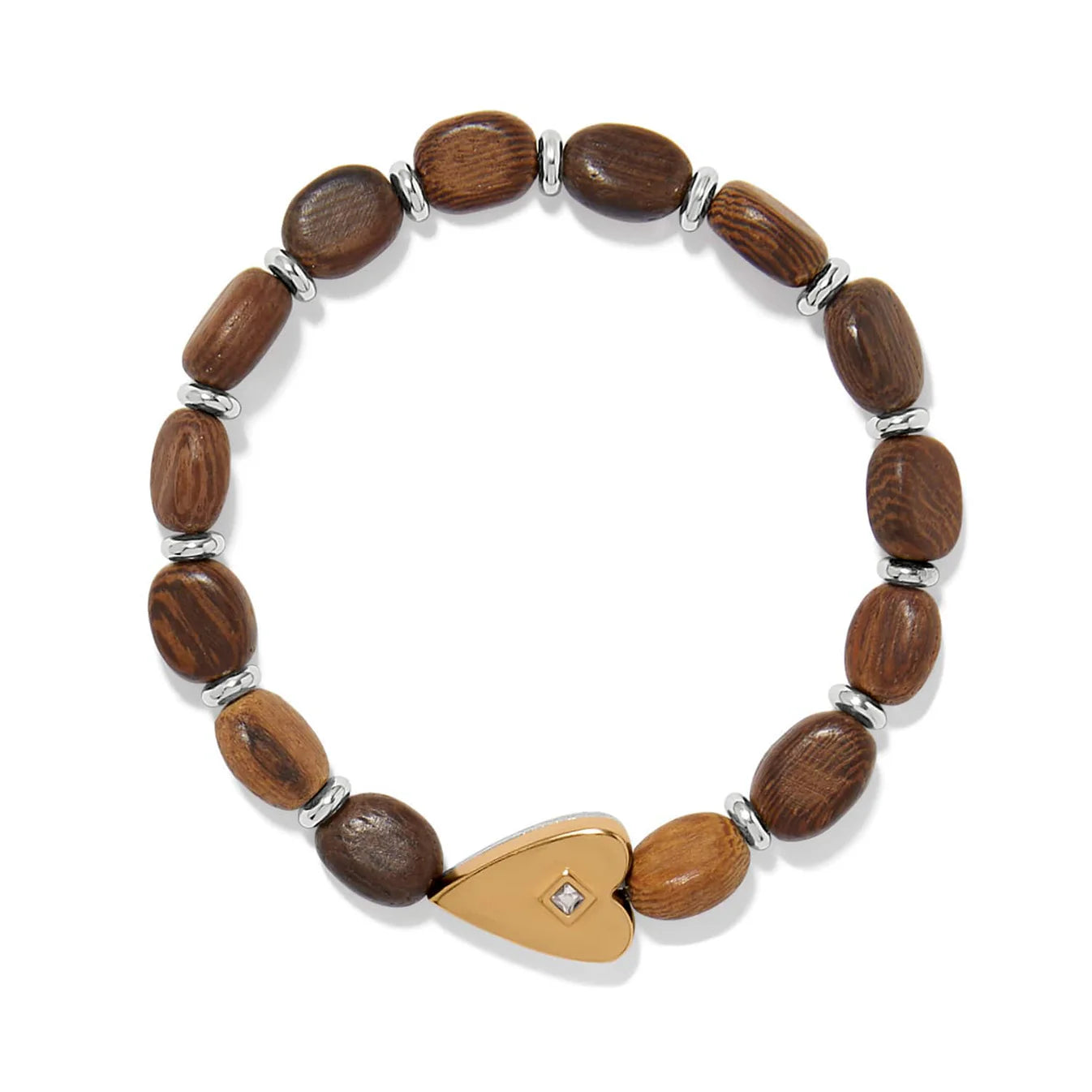 Brighton Love Messages B Love Wood Stretch Bracelet