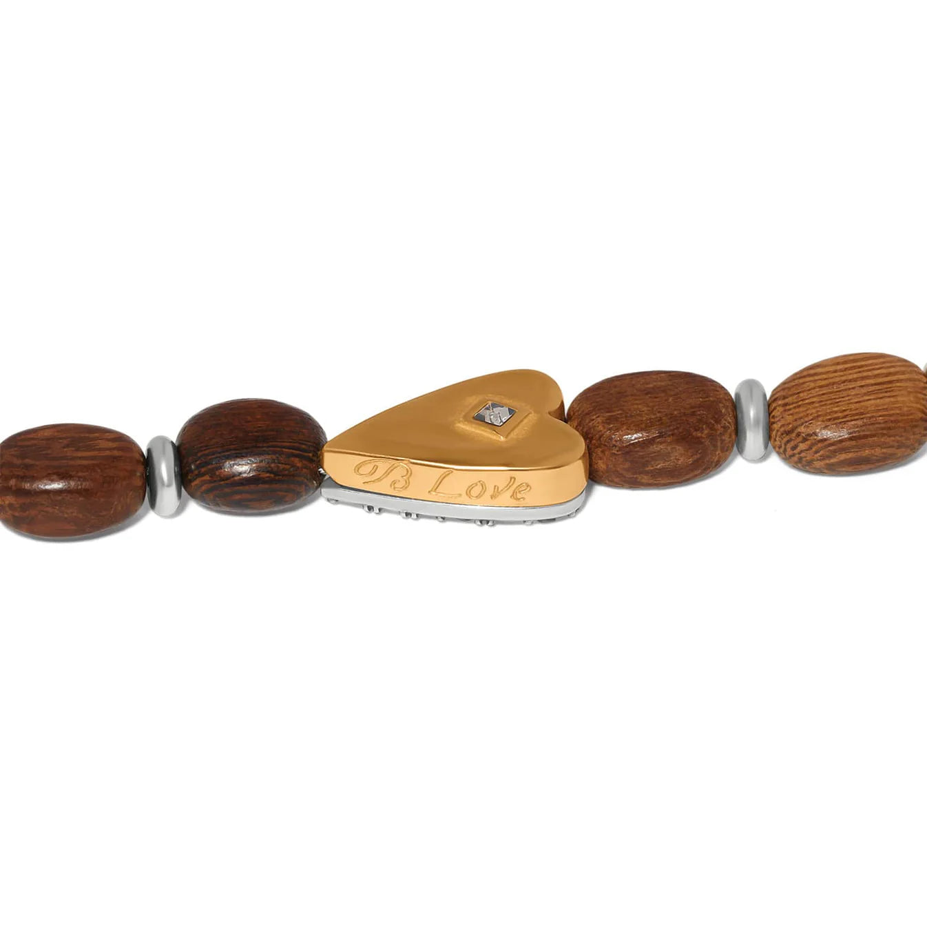 Brighton Love Messages B Love Wood Stretch Bracelet