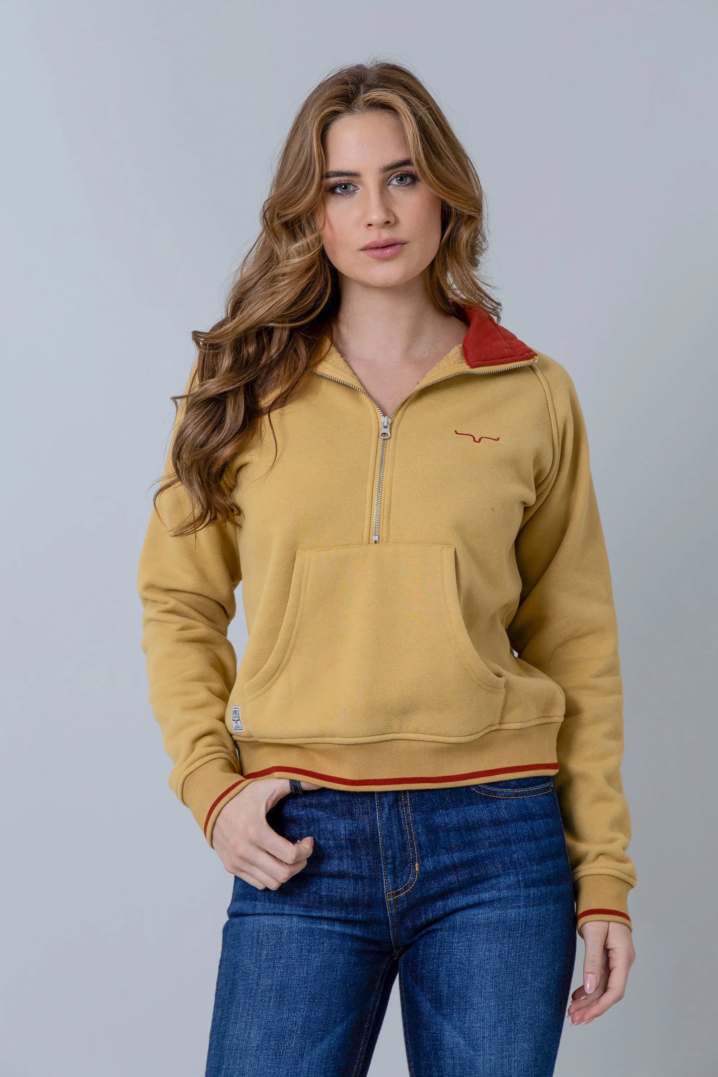 Kimes Ranch MALTA CROPPED QUARTER ZIP SWEATSHIRT