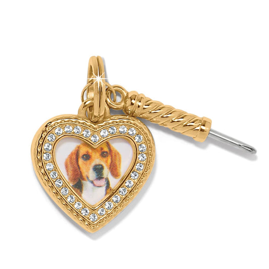 Brighton Memento Heart Golden Photo Charm