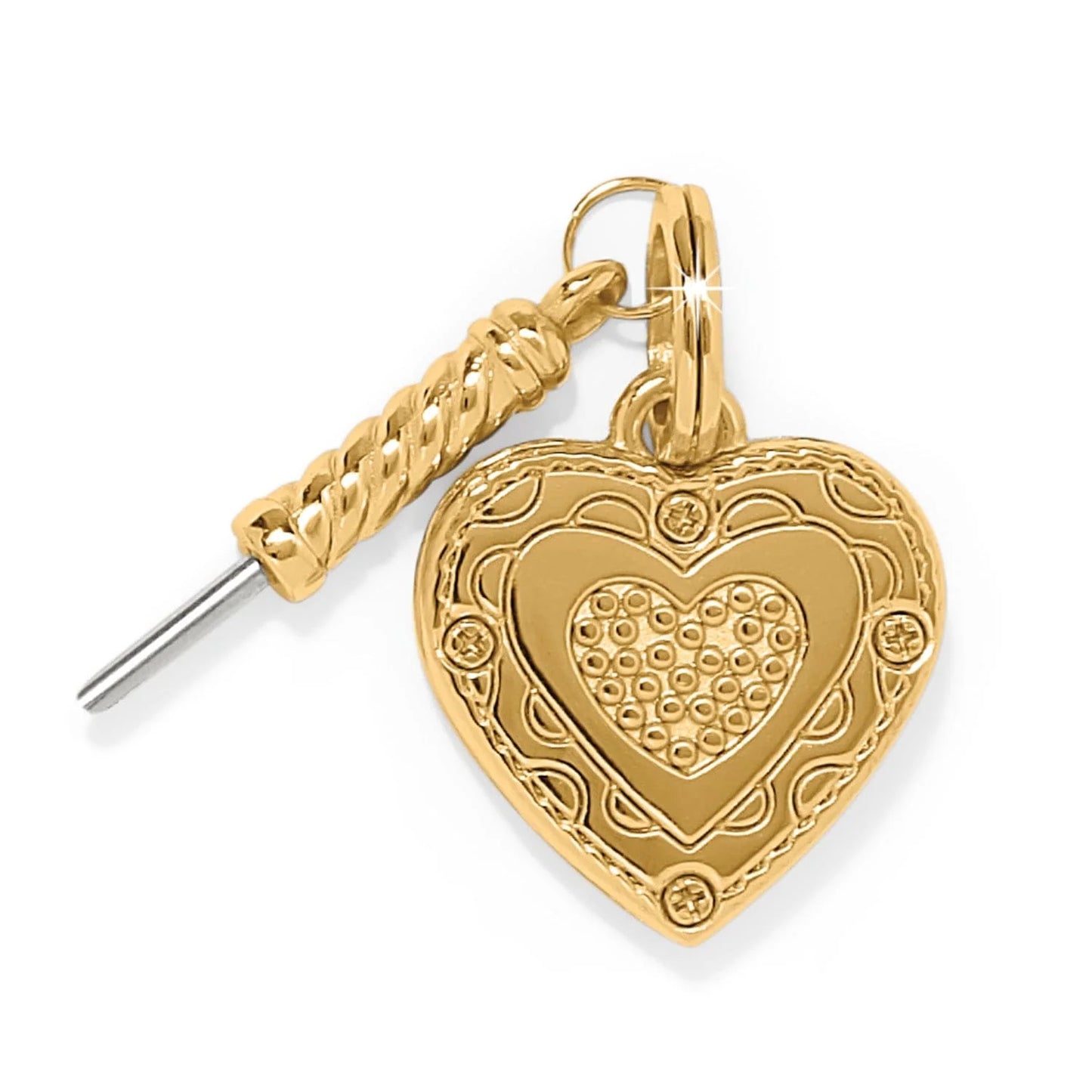 Brighton Memento Heart Golden Photo Charm