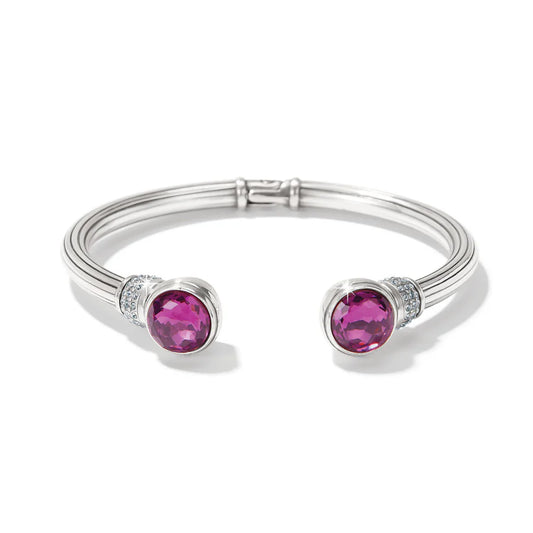 Meridian Aurora Petite Hinge Bangle in Amethyst