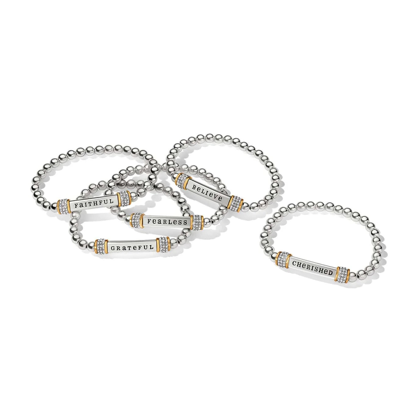 Brighton Meridian Believe Two Tone Stretch Bracelet