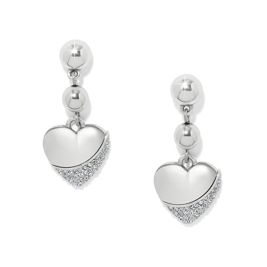 Brighton Meridian Petite Heart Wave Post Earrings Silver