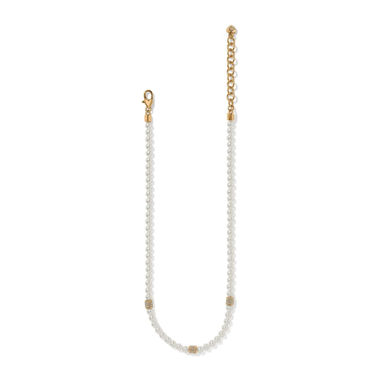 Brighton Meridian Petite Pearl Station Gold  Necklace