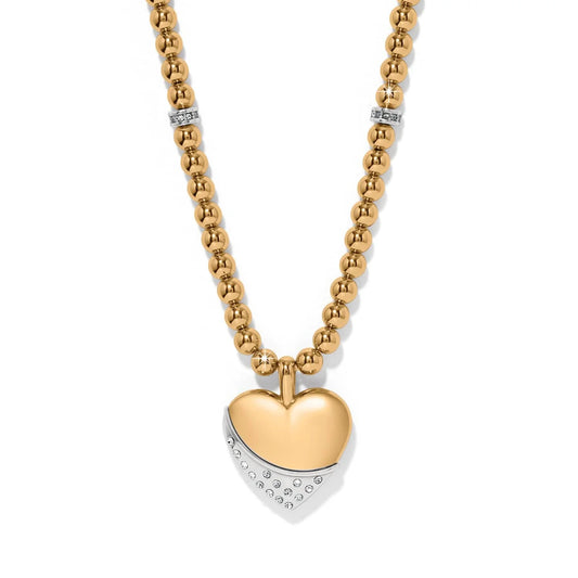 Brighton Meridian Petite Wave Heart Gold Necklace