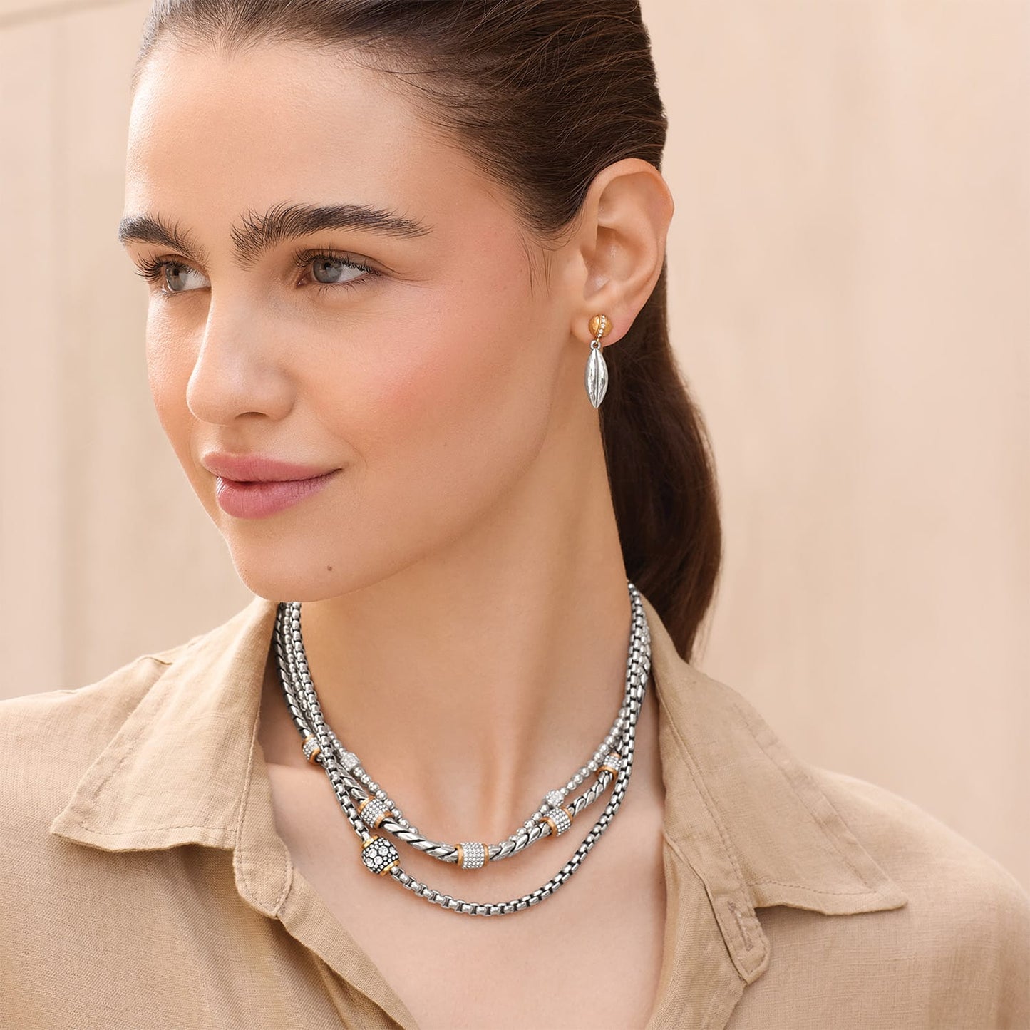 Brighton Meridian Solis Hematite Necklace