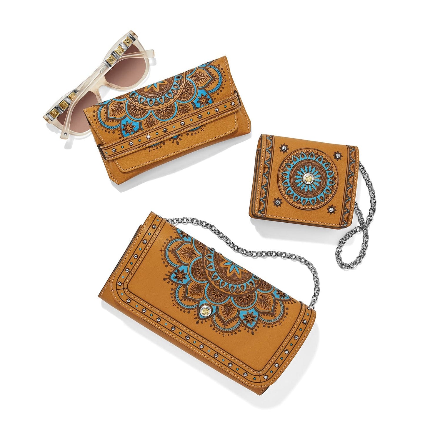Brighton Camel Mosaic Large Wallet