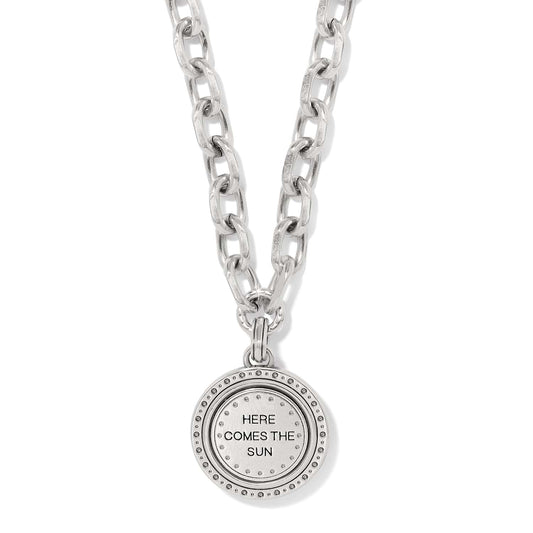 Bribghton Mosaic Round Two Tone Pendant Necklace