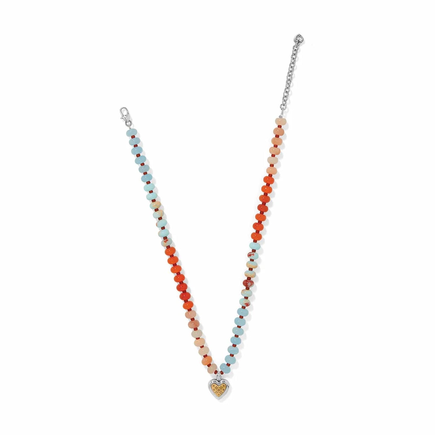 Brighton Mosaic Two Tone Heart Beaded Necklace