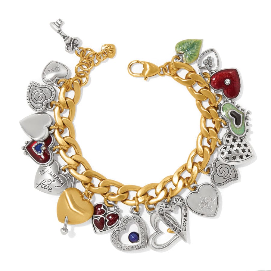 Brighton One Heart Color Charm Bracelet