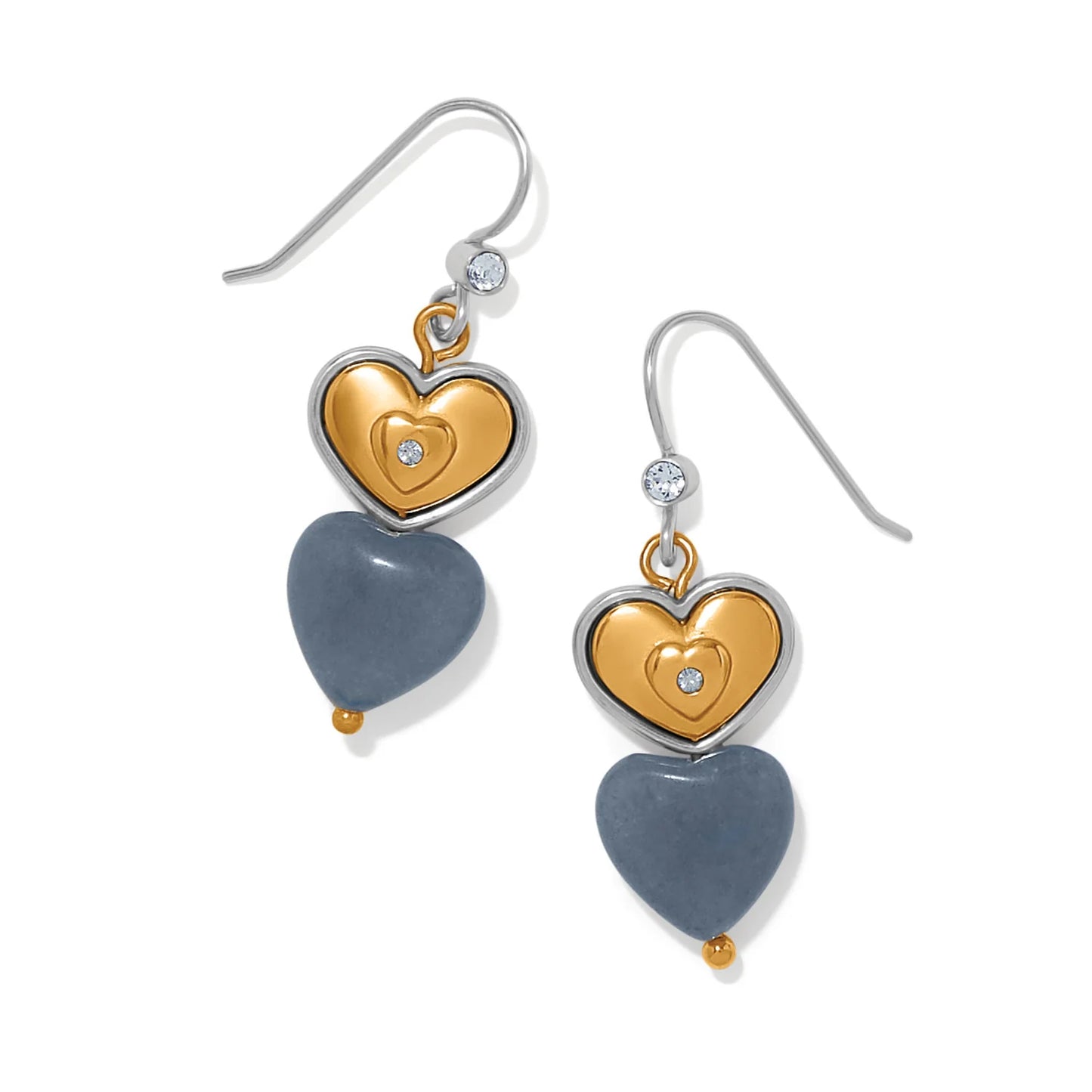 Brighton One Heart Duo Heart French Wire Earrings