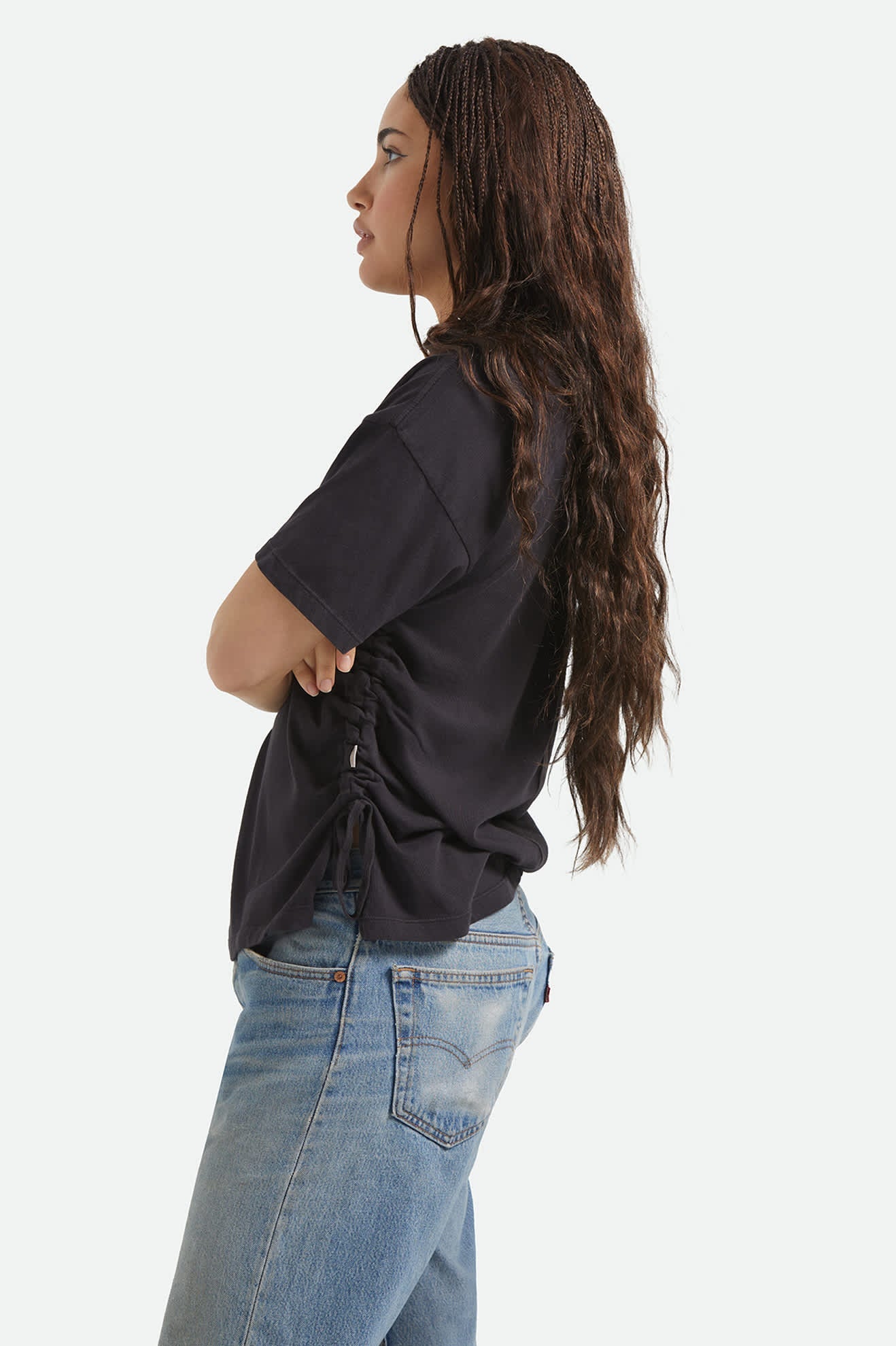 Brixton Black CAREFREE ORGANIC GARMENT DYE CINCH T-SHIRT