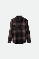 Brixton Bowery Flannel - Heather Grey/Charcoal