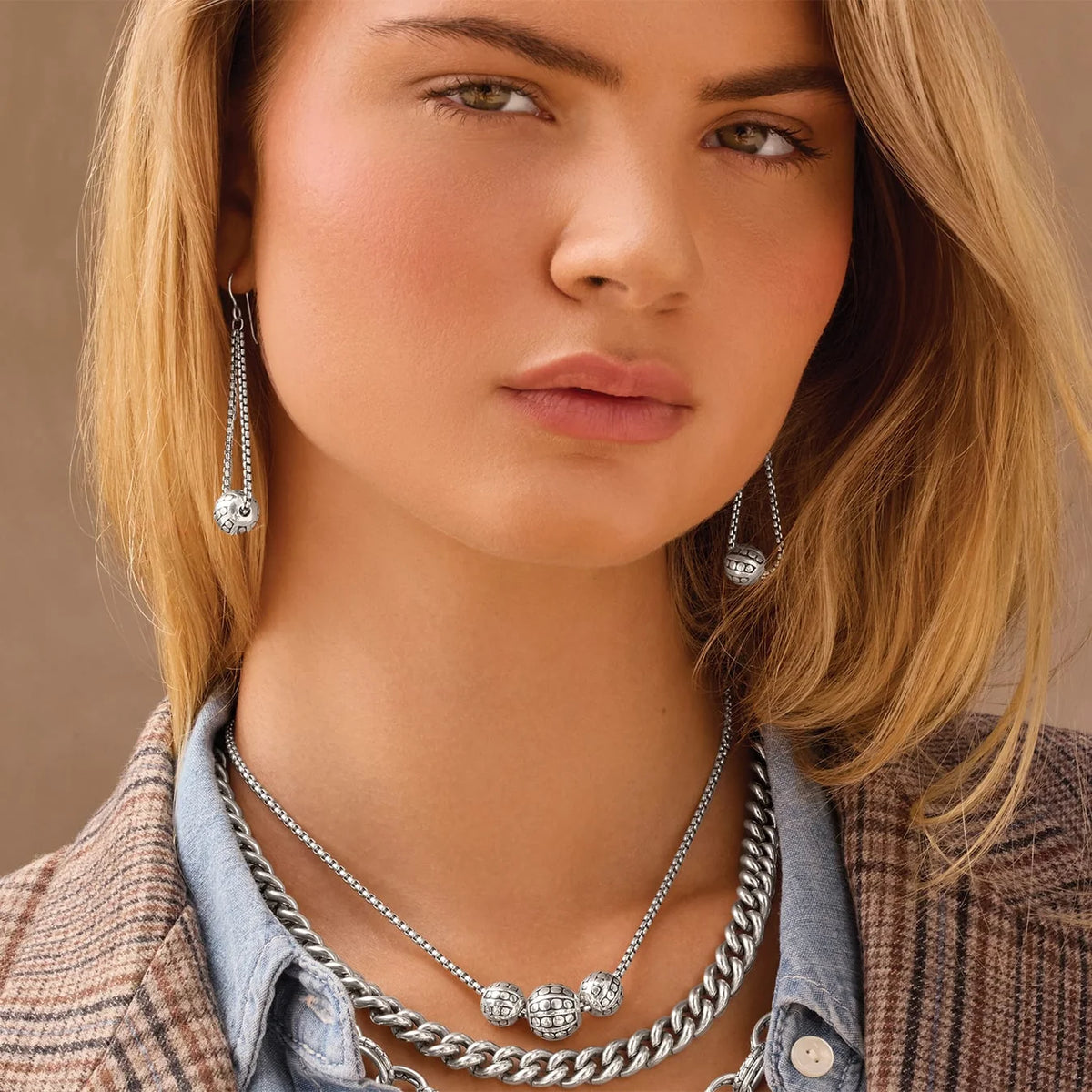 Brighton Pebble Dot Bola French Wire Earrings