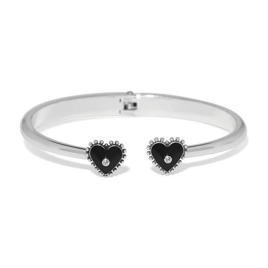 Pretty Tough Amour Heart Open Hinged Bangle
