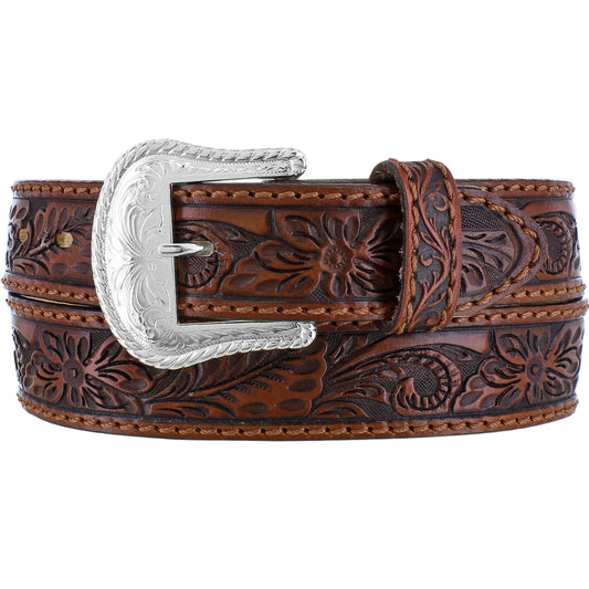 Men's Floral Hand Tooled Belt