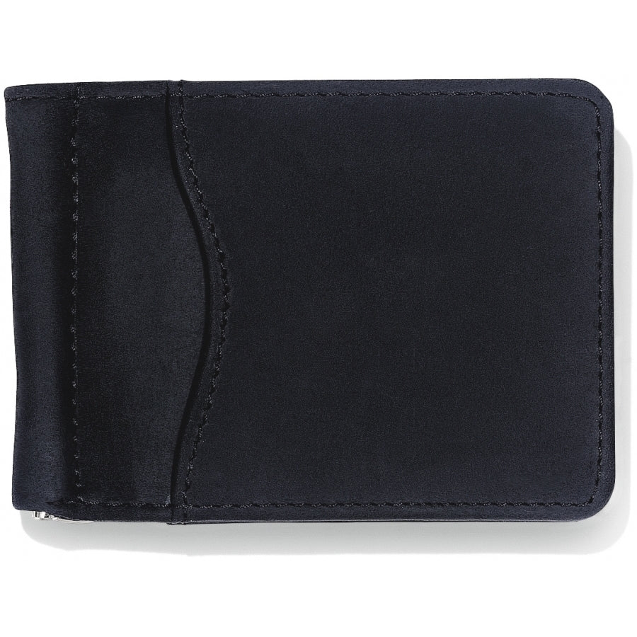 Brighton Black or Bark Vanderbilt Money Clip Wallet