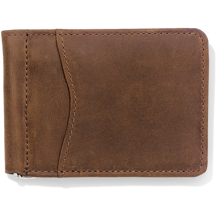 Brighton Black or Bark Vanderbilt Money Clip Wallet