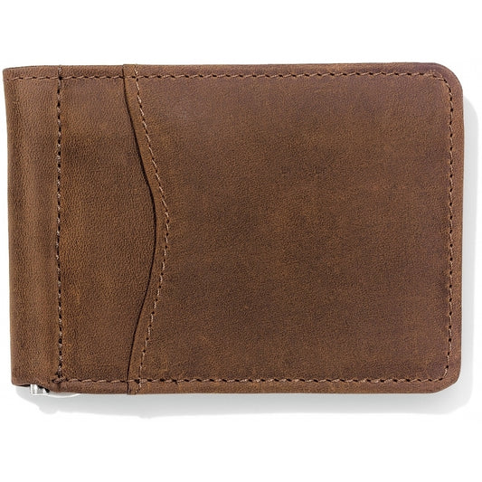 Brighton Black or Bark Vanderbilt Money Clip Wallet