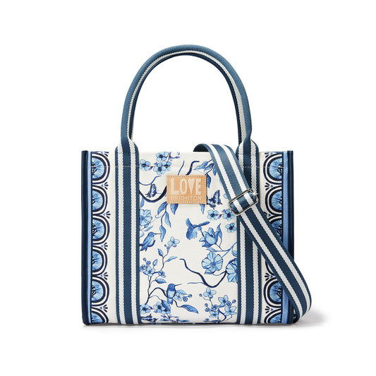 Brighthton Indigo Song Bird Canvas Carryall